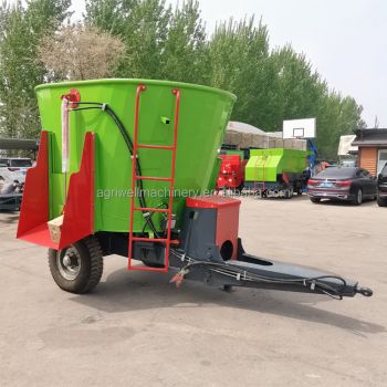 Vertical TMR Feed Mixer for Organic Fertilizer Equipment High Traction Design
