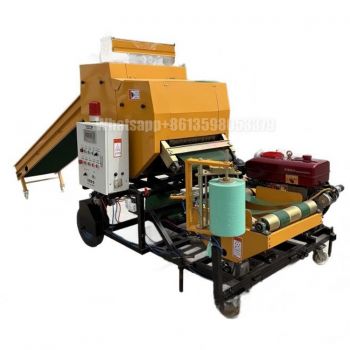 Diesel Engine type Alfalfa Bailing Machine Corn Stalk Baler Silage Wrapper Machine Round Hay Baler